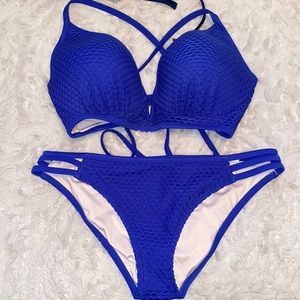 Royal Blue Shade & Shore Bikini Top:36D Bottoms:L